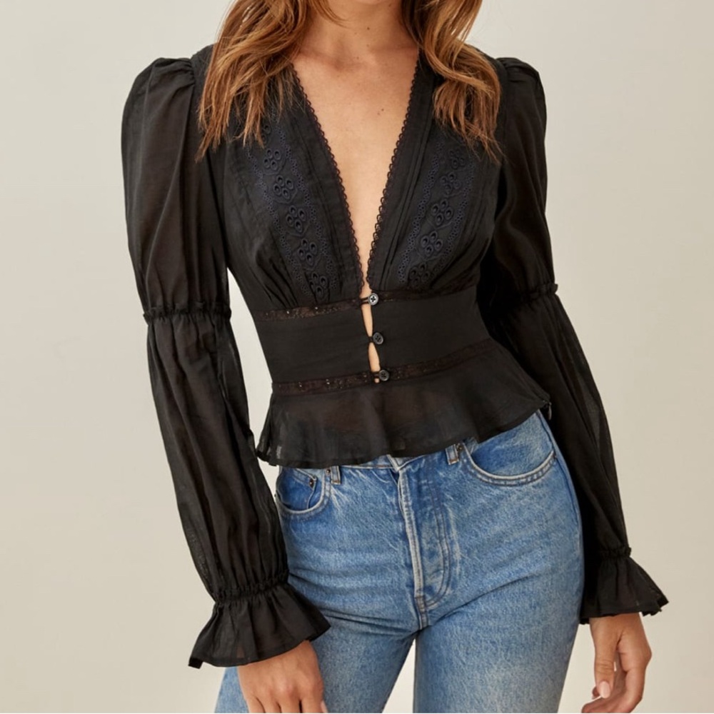 reformation meadowlark top size 6